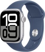 Apple Watch Series 10 silver aluminium  42mm 4G denim sport band Size S/M