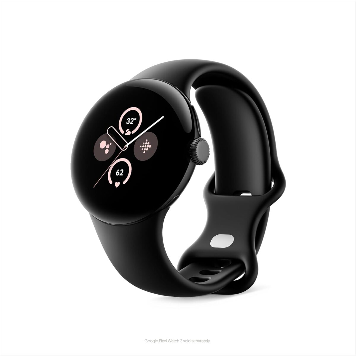 Google Pixel Watch matte black stainless steel 41mm obsidian active band - Image 1