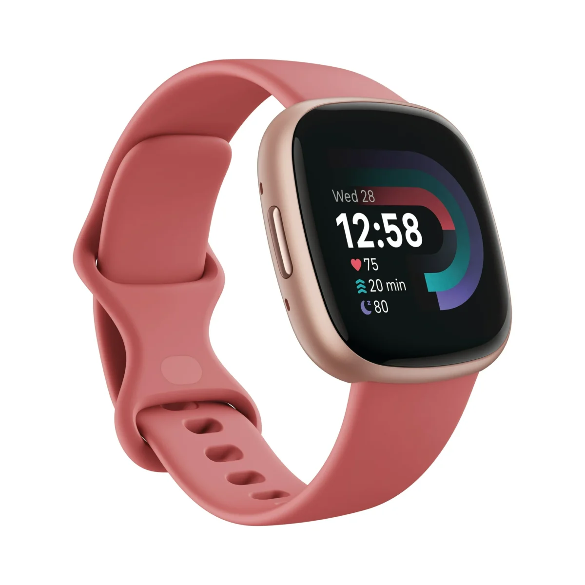 Fitbit Versa 4 Smartwatch pink sand/copper rose aluminium - Image 1