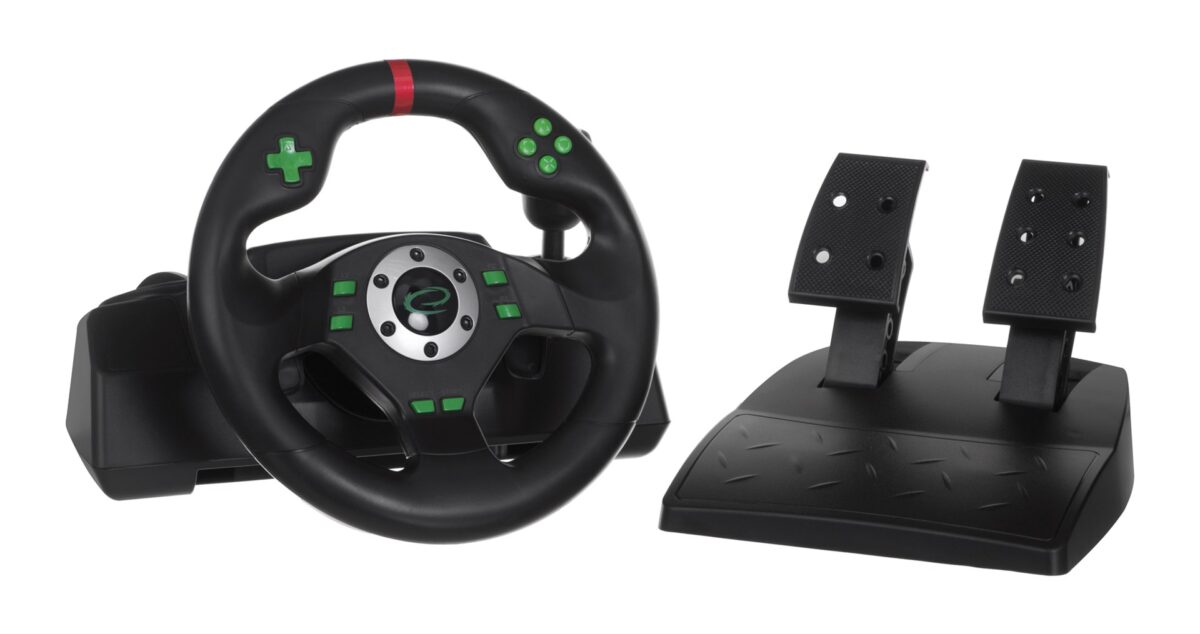 Esperanza EGW101 Gaming Controller Steering wheel Playstation Playstation 3 Digital USB Black Green - Image 1