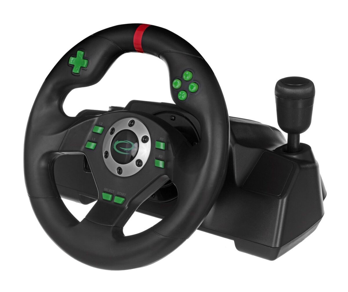 Esperanza EGW101 Gaming Controller Steering wheel Playstation Playstation 3 Digital USB Black Green - Image 3