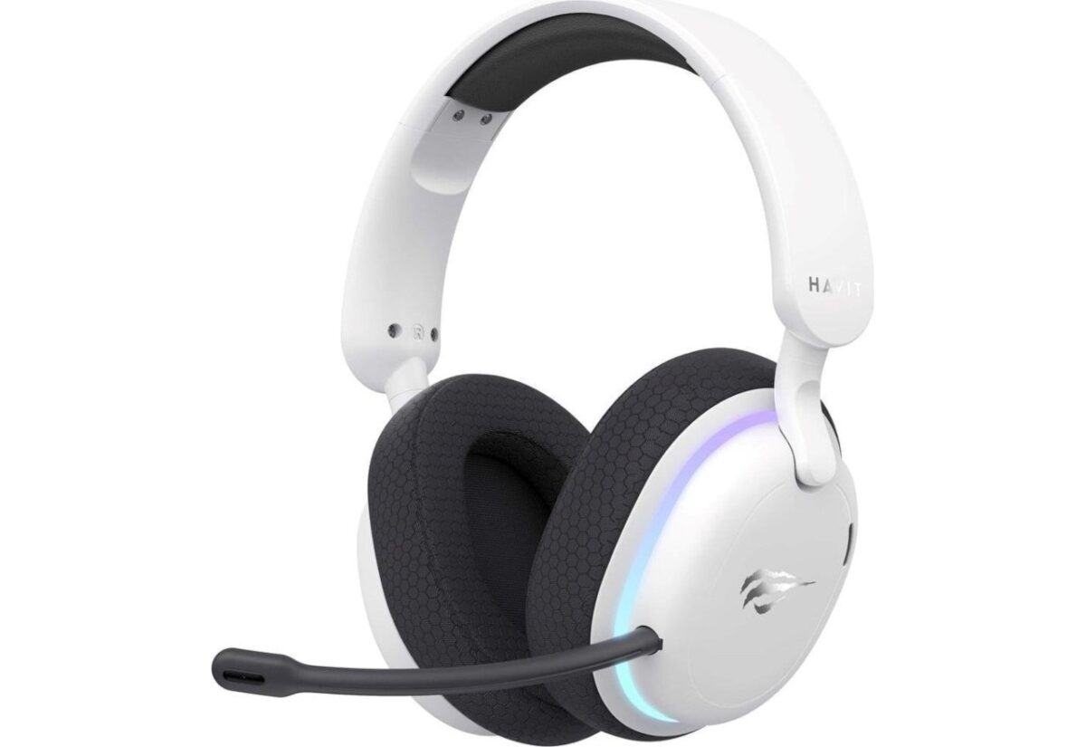 Havit Fuxi-H7 - gaming headphones  black and white - Image 1