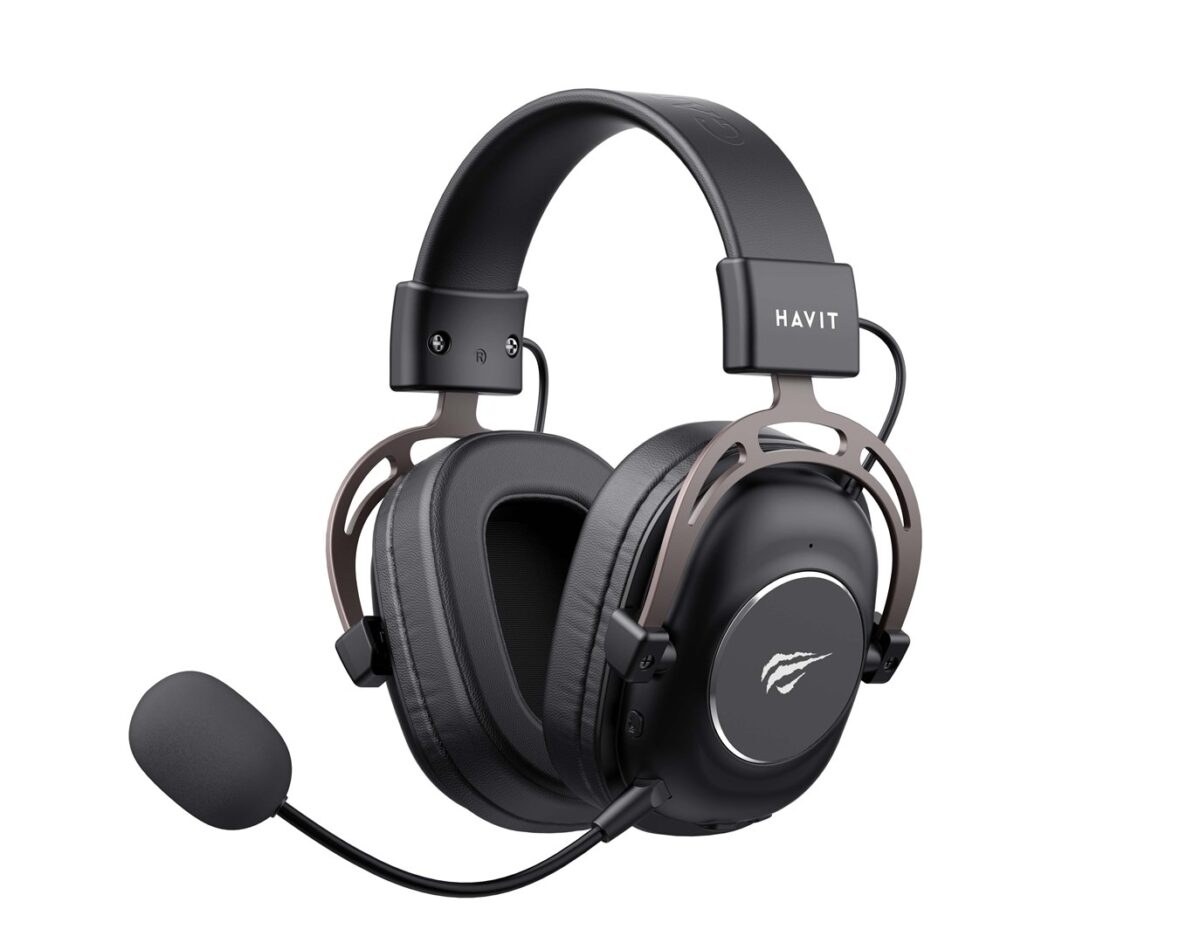Havit H2002YG - 2.4G gaming headphones (black and ochre) - Image 1