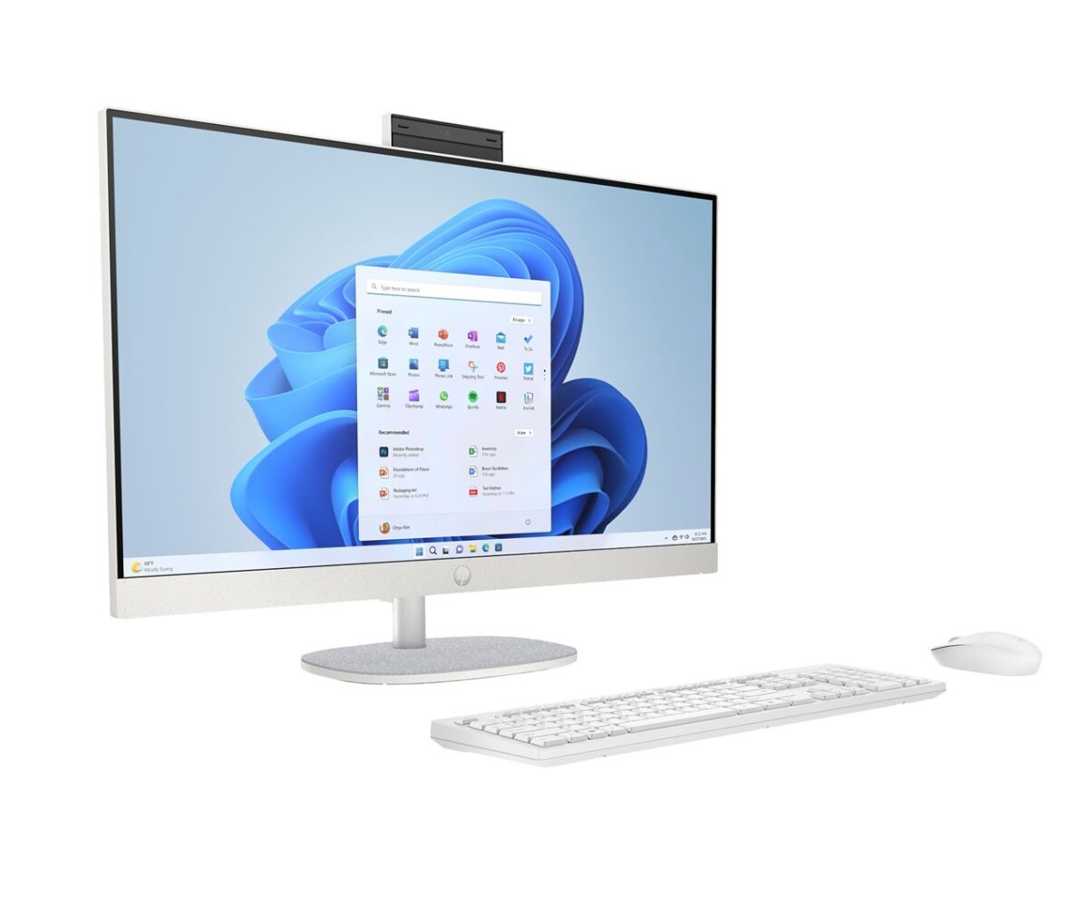 HP 27-cr0222nw AMD Ryzen™ 7 7730U 68.6 cm (27 ) 1920 x 1080 px All-in-One PC 16 GB DDR4-SDRAM 512 GB SSD Windows 11 Home Wi-Fi 6 (802.11ax) White - Image 2