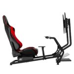 NanoRS RS160 Gaming Chair Racing Simulator Stand 3 in 1 PC Console Gamers Synthetic Leather Cover Steering Wheel Stand TV Bracket Up to 50  Max. Vesa 400x400 - Image 3