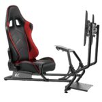 NanoRS RS160 Gaming Chair Racing Simulator Stand 3 in 1 PC Console Gamers Synthetic Leather Cover Steering Wheel Stand TV Bracket Up to 50  Max. Vesa 400x400 - Image 5
