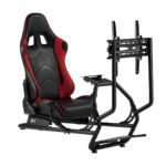 NanoRS RS160 Gaming Chair Racing Simulator Stand 3 in 1 PC Console Gamers Synthetic Leather Cover Steering Wheel Stand TV Bracket Up to 50  Max. Vesa 400x400 - Image 6