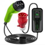 Qoltec Mobile charger for electric cars EV with 2-in-1 adjustment Type 2 7kW CEE 32A/5 PIN 230V LCD Portable Wallbox 5m - Image 3
