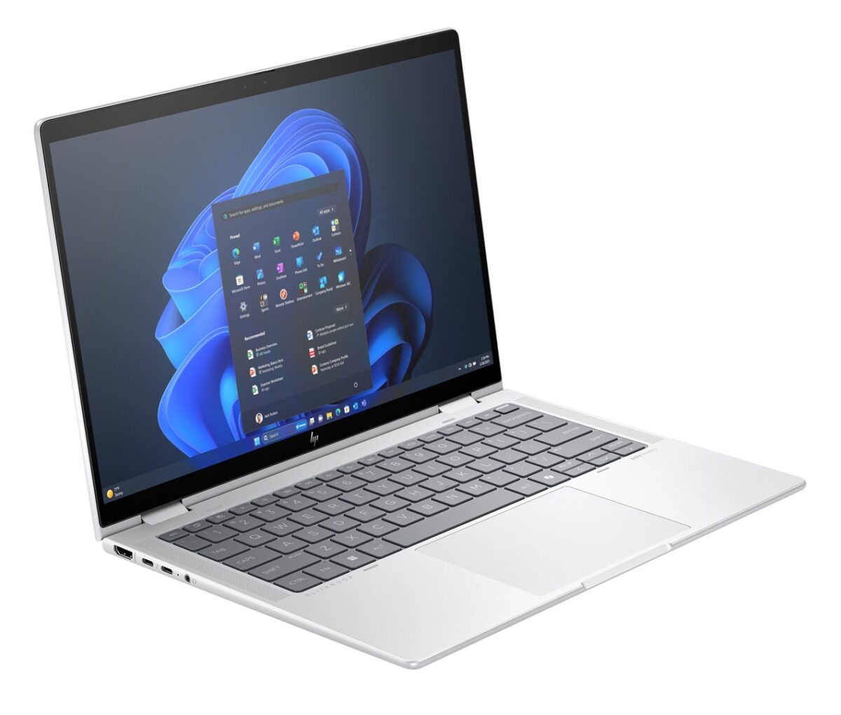 HP Elite x360 1040 G11 Intel Core Ultra 7 155H Hybrid (2-in-1) 35.6 cm (14 ) Touchscreen WUXGA 16 GB LPDDR5x-SDRAM 512 GB SSD Wi-Fi 6E (802.11ax) Windows 11 Pro AI PC Silver - Image 1