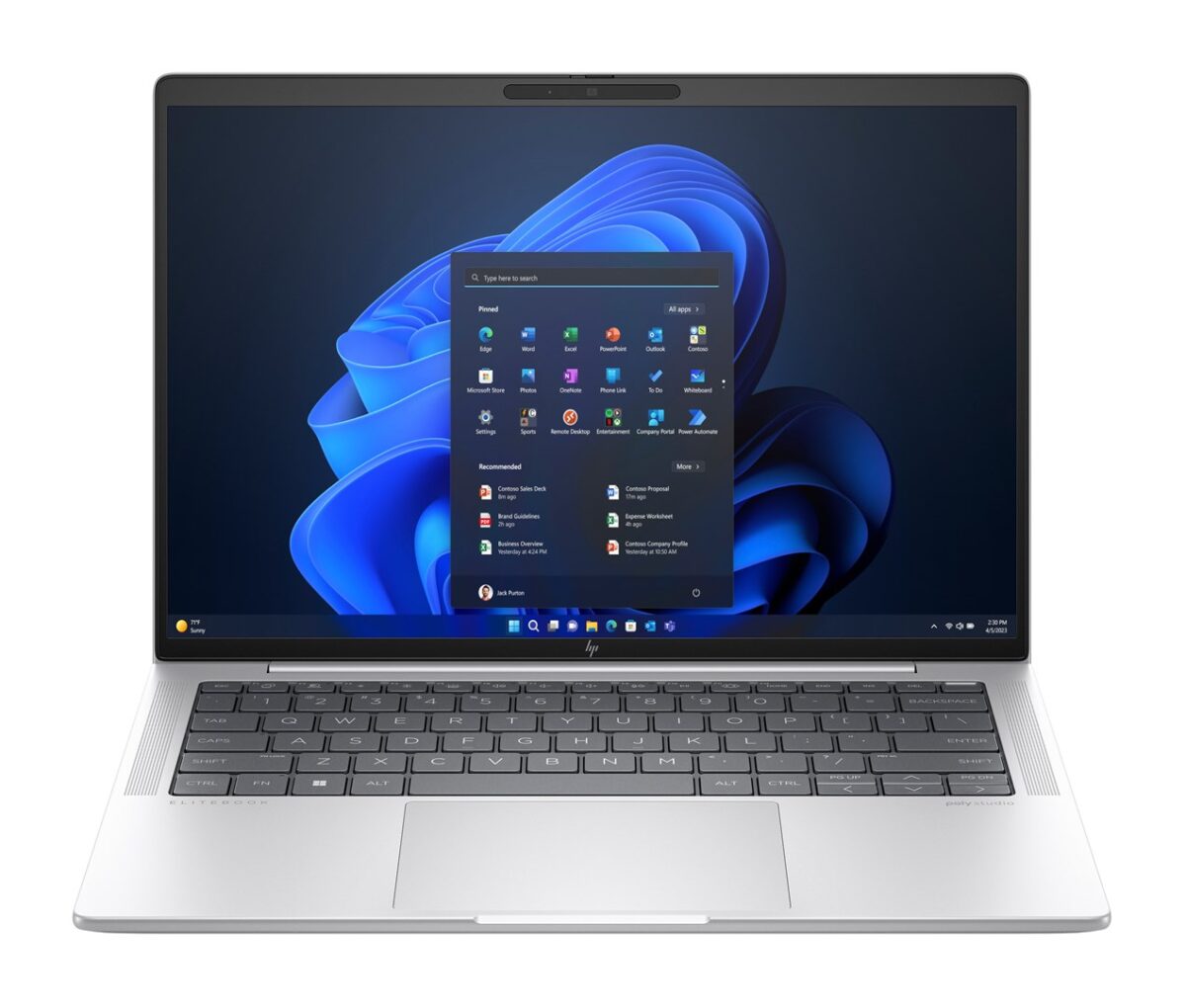 HP EliteBook 1040 G11 Intel Core Ultra 7 165H Laptop 35.6 cm (14 ) WUXGA 32 GB LPDDR5x-SDRAM 1 TB SSD Wi-Fi 6E (802.11ax) Windows 11 Pro AI PC Silver - Image 1