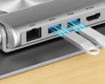 Adjustable laptop stand + USB-C HDMI hub Unitek D1109B01 PD 100W - Image 4
