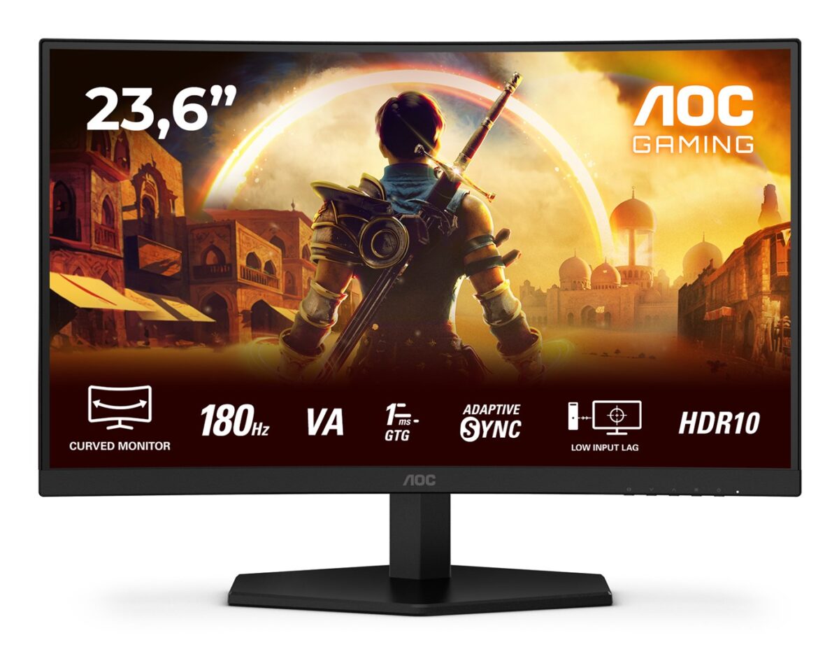 AOC G4 C24G42E computer monitor 59.9 cm (23.6 ) 1920 x 1080 pixels Full HD LED Black  Red - Image 1