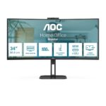 AOC V5 CU34V5C/BK LED display 86.4 cm (34 ) 3440 x 1440 pixels Wide Quad HD Black