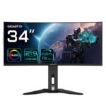 GIGABYTE MO34WQC 34  OLED WQHD Curved Gaming Monitor - 3440 x 1440  175Hz  0.03ms  KVM  250 cd/m2  FreeSync Premium Pro  DisplayHDR True Black 400  HDMI 2.1  Displayport 1.4