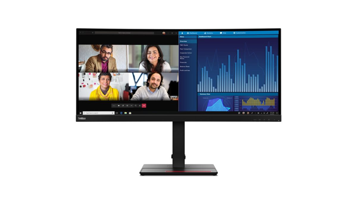 Lenovo ThinkVision P34w-20 LED display 86.7 cm (34.1 ) 3440 x 1440 pixels Wide Quad HD Black - Image 1