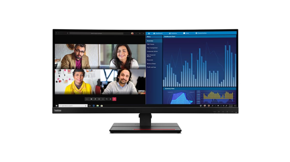 Lenovo ThinkVision P34w-20 LED display 86.7 cm (34.1 ) 3440 x 1440 pixels Wide Quad HD Black - Image 5
