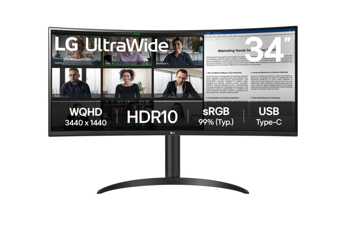 LG 34WR50QK-B computer monitor 86.4 cm (34 ) 3440 x 1440 pixels Wide Quad HD Black - Image 1