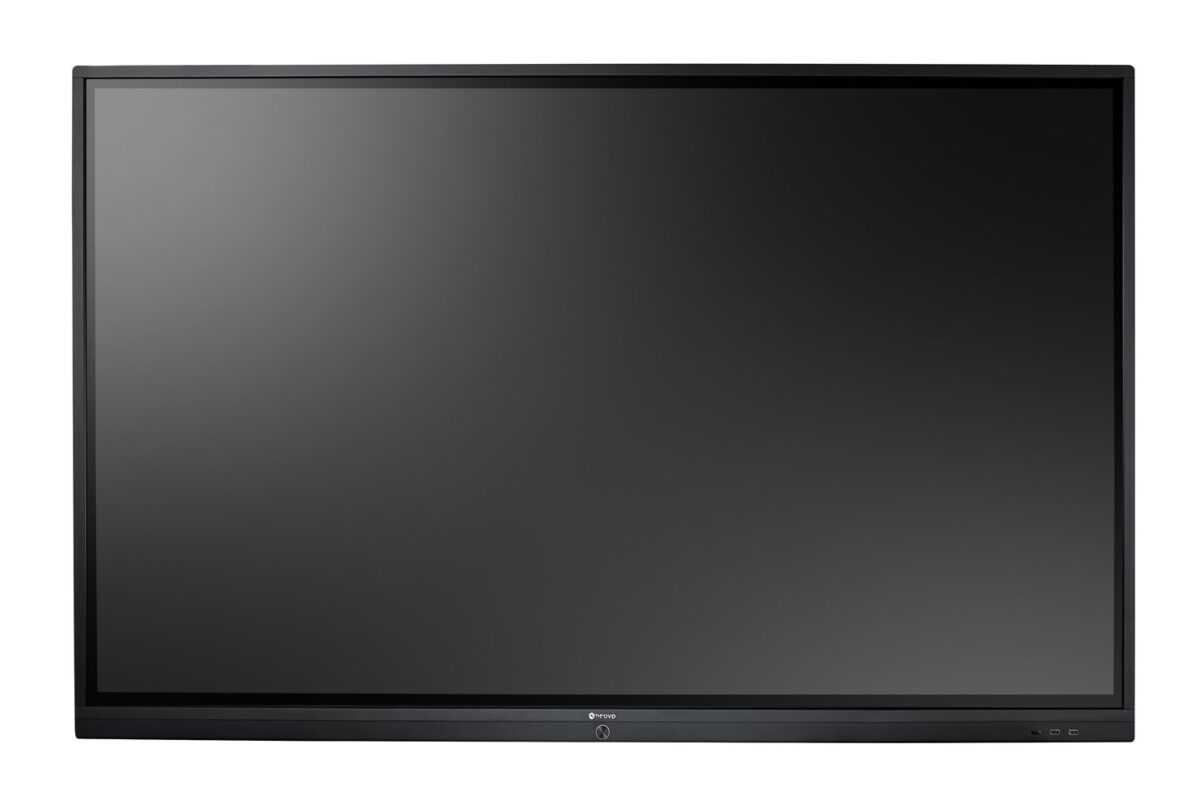 AG Neovo IFP-7502 Interactive flat panel 189.2 cm (74.5 ) LCD Wi-Fi 350 cd/m2 4K Ultra HD Black Touchscreen Built-in processor Android 8.0 - Image 1