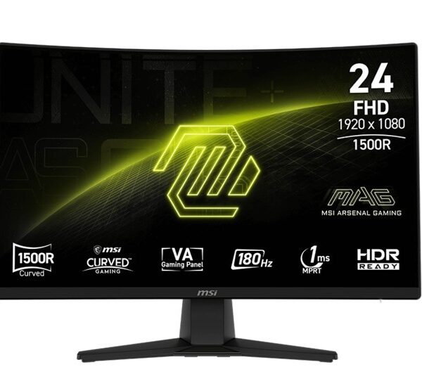!MSI MAG 242C 23.6'' LED/FHD/Curve/180Hz/Bla