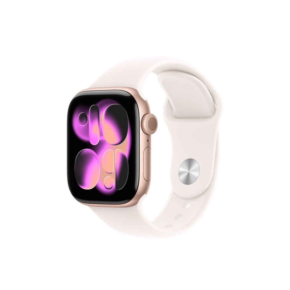 0195950619379-1 APPLE WATCH SERIES 11 GPS 42MM ROSE OLD ALUMINIUM CAS AVEC BANDE DE SPORT BLUSH LUMIÈRE S/M MWF – Image 1