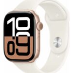 Apple Watch Series 10 GPS 46mm Rose Gold Aluminium Case with Light Blush Sport Band - M/L MWWU3 EU