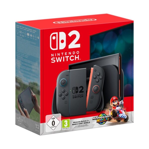 Nintendo Switch 2 + Mario Kart World tragbare Spielkonsole 20.1 cm (7.9 ) 256 GB Touchscreen Wi-Fi Schwarz