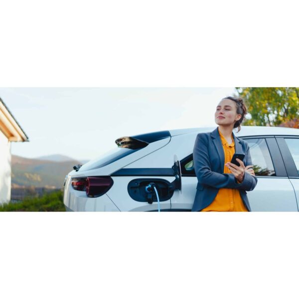 Qoltec Mobile Ladegerät für Elektroautos EV mit 2-in-1-Einstellung Typ 2 7kW CEE 32A/5 PIN 230V LCD Portable Wallbox 5m