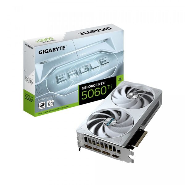 GIGABYTE GeForce RTX 偠 Ti EAGLE OC ICE 8G Graphics Card - 8GB DDR7 128bit PCI-E 5.0 ☗MHz Core Clock 3 x DisplayPort 1 x HDMI GV-N506 TEAGLEOC-ICE-8GD