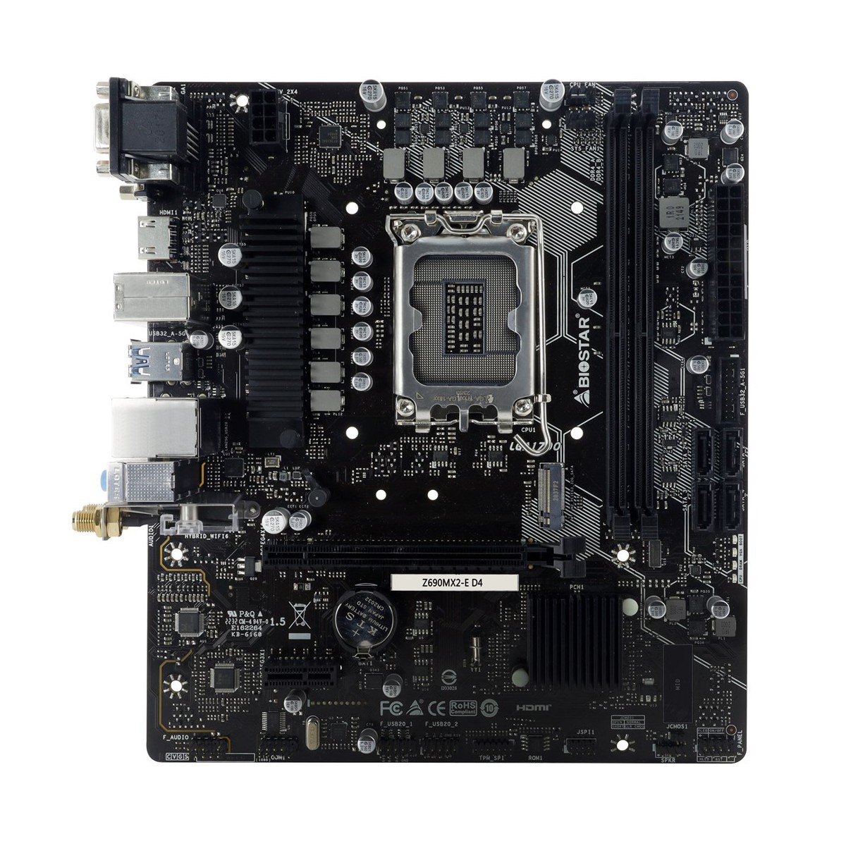 59809-10.jpg Carte mère Biostar Z690MX2-E D4 Intel Z690 LGA ᜀ micro ATX – Image 1