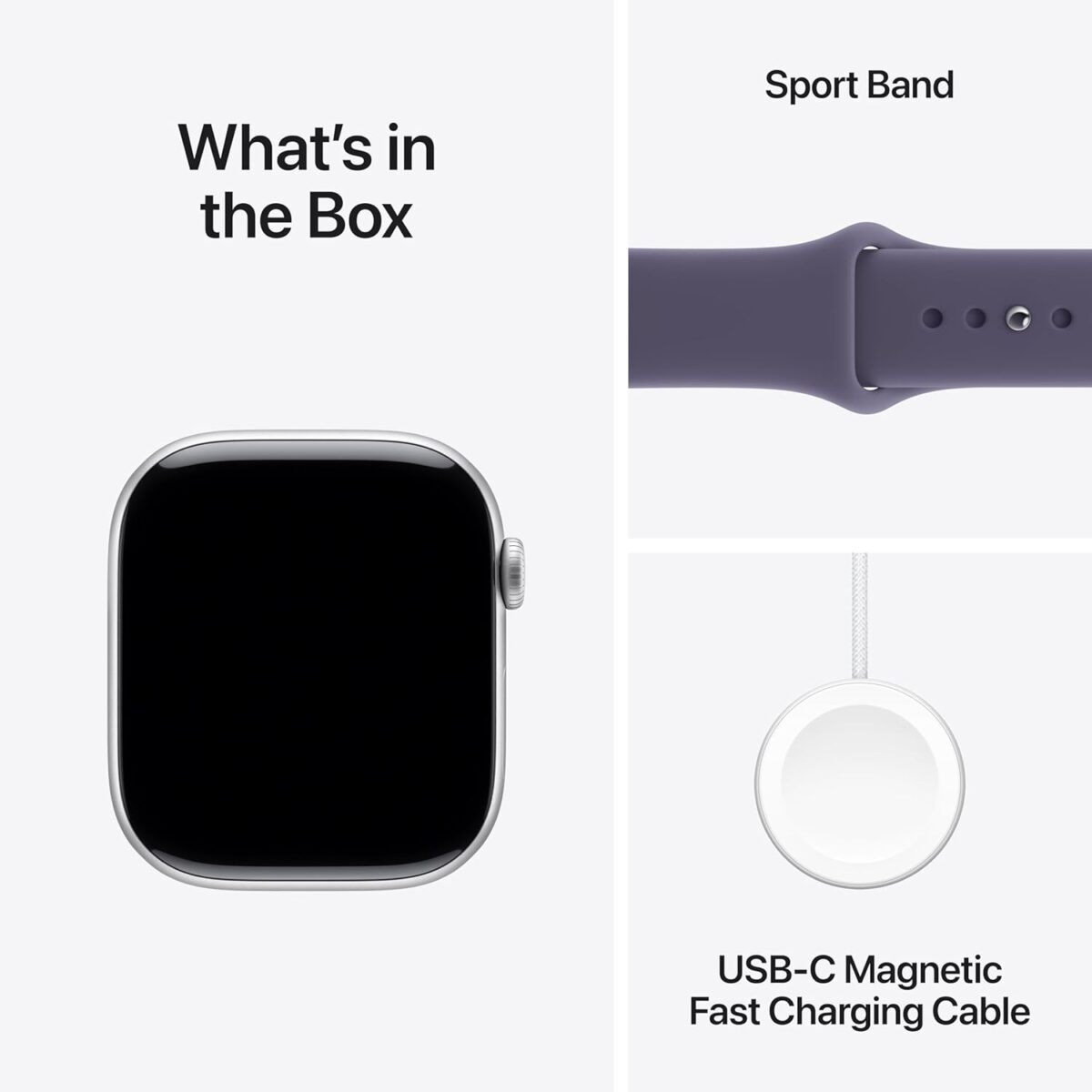 Apple Watch Series 11 46mm Silver with Purple Fog Band - Image 2