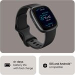 Fitbit Versa 4 Smartwatch Black Aluminum - Image 2