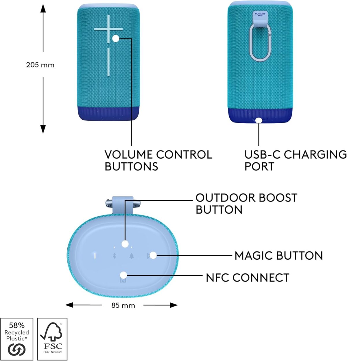 Ultimate Ears Everboom Azure Blue - Image 2