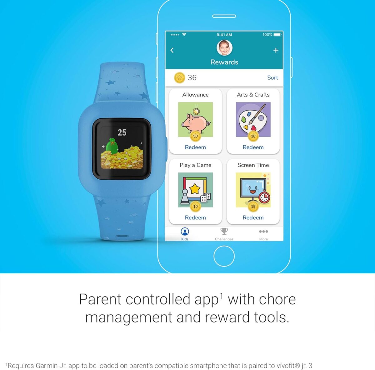 Garmin Vivofit Jr 3 Blue - Image 2