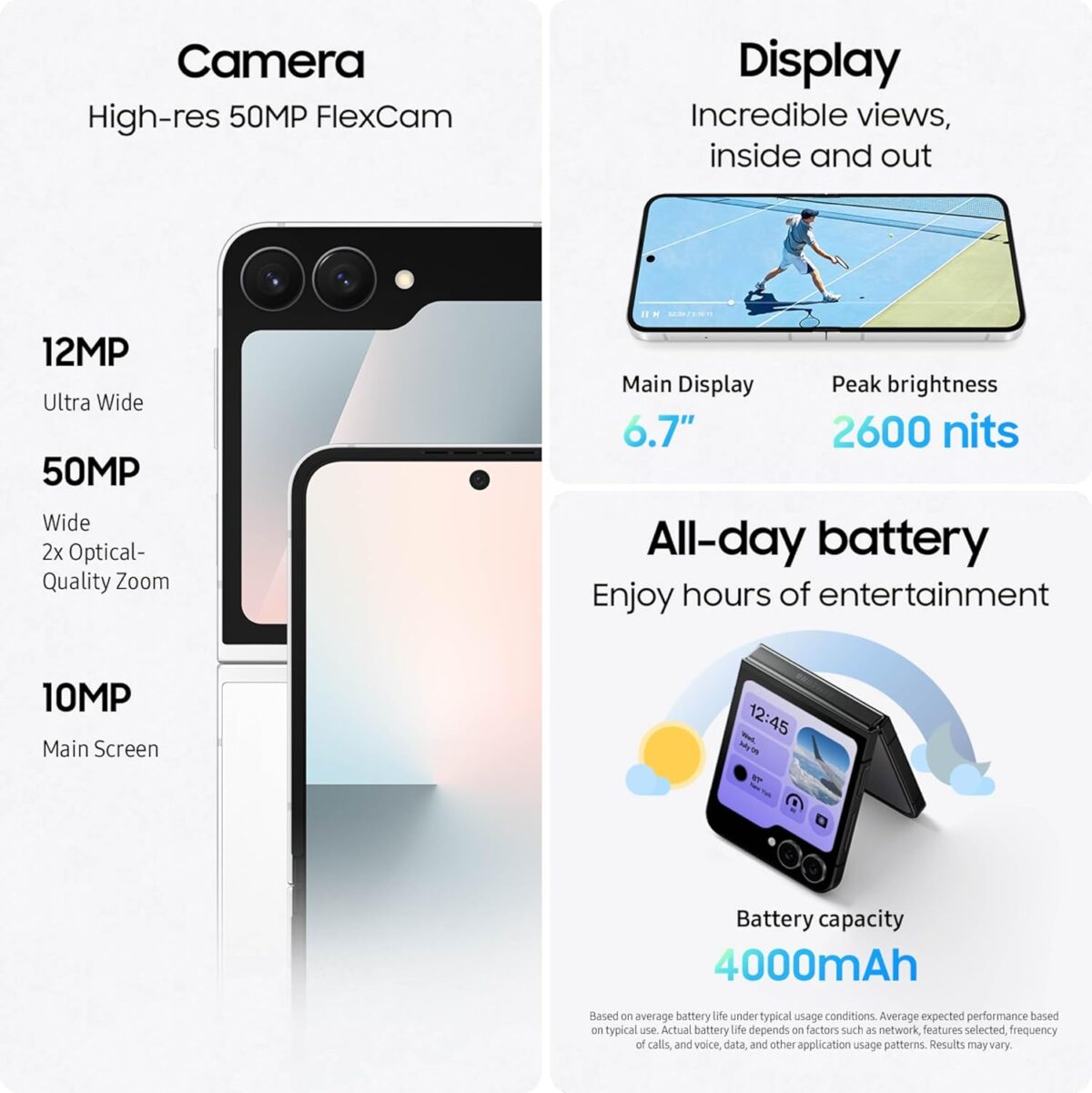 Samsung Galaxy Z Flip7 FE 8GB/256GB White - Image 6