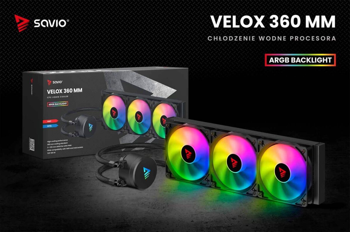 SAVIO VELOX 360mm CPU Liquid Cooler with ARGB - Image 5