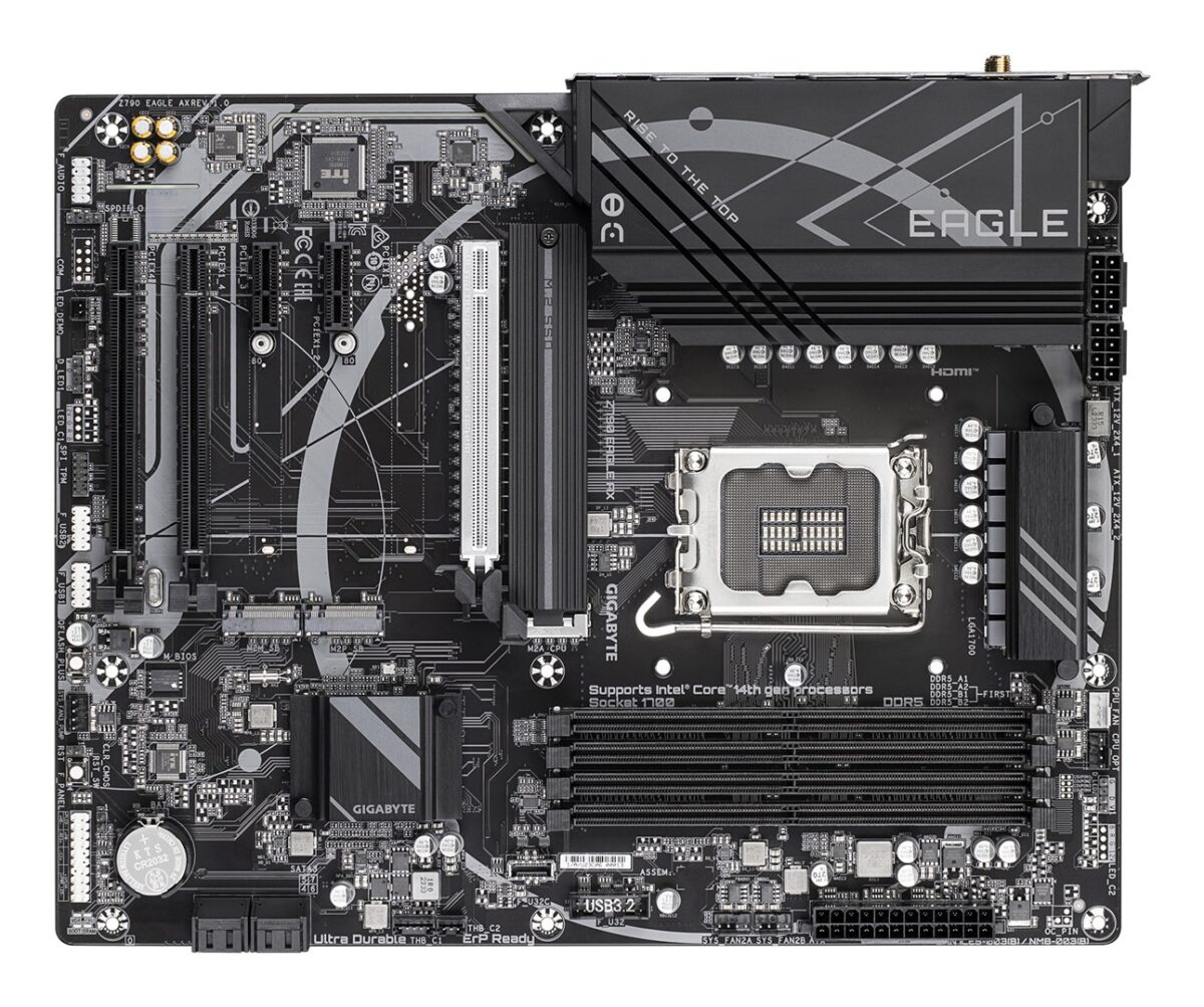 GIGABYTE Z790 EAGLE AX Motherboard - Supports Intel Core 14th Gen CPUs  12+1+1Phases Digital VRM  up to 7600MHz DDR5 (OC)  3xPCIe 4.0 M.2  Wi-Fi 6E  2.5GbE LAN  USB 3.2 Gen 2 - Image 4